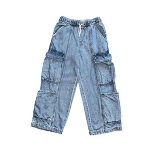 Levi's 100% Cotton Light Blue Parachute Pants Straight Kids Jeans Size Small